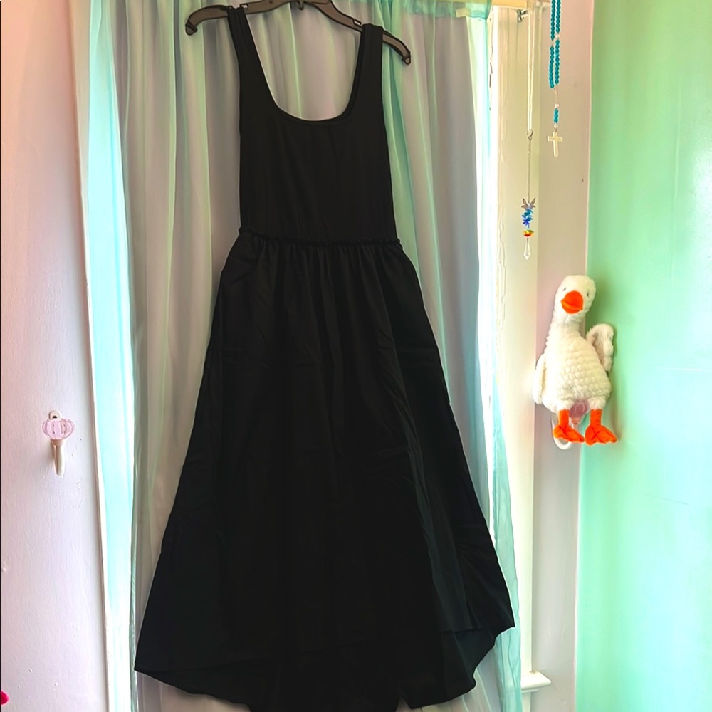A New Day Black Sleeveless Scoop Neck Sundress